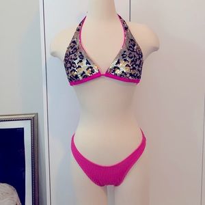 Victoria’s Secret Sequin Cheetah Bikini Top